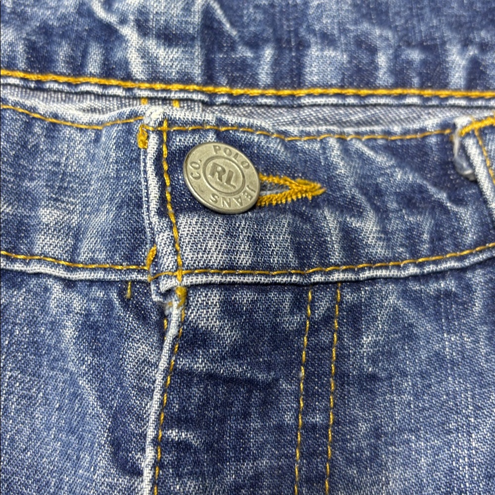 Vtg 90s Polo Jeans Co Ralph Lauren High Rise bootcut Jean Light Wash.Size9/10X32 - Picture 7 of 9